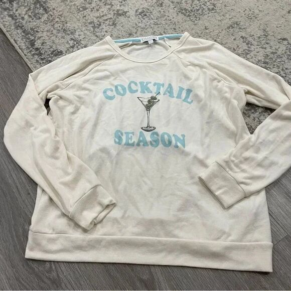 PJ Salvage Sweaters - PJ SALVAGE COCKTAIL season martini CREWNECK SWEATER